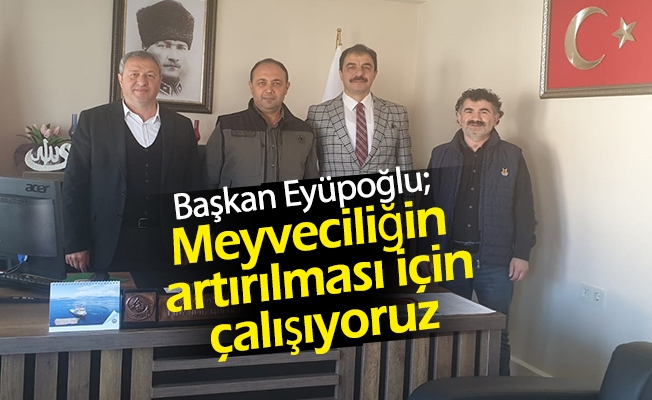 Akçaabat Ziraat Odası Yönetim Kurulu Başkanı Mustafa Hikmet Eyüpoğlu; meyveciliğin artırılması için çalışıyoruz