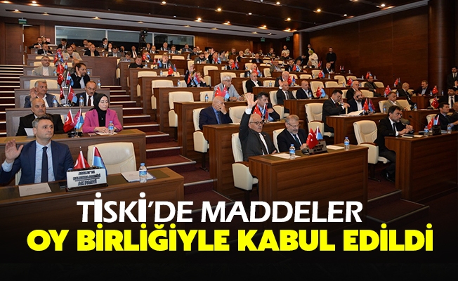 TİSKİ’DE MADDELER OY BİRLİĞİYLE KABUL EDİLDİ