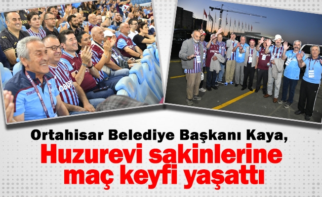 Başkan Kaya huzurevi sakinlerine maç keyfi yaşattı