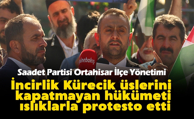 Saadet Partisi Ortahisar İlçe yönetimi soykırımcı İsrail'i düdük ve ıslıklarla protesto etti