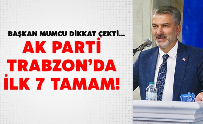 AK PARTİ TRABZON’DA İLK 7 TAMAM! BAŞKAN MUMCU DİKKAT ÇEKTİ…