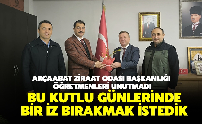 AKÇAABAT ZİRAAT ODASI BAŞKANLIĞI ÖĞRETMENLERİ UNUTMADI