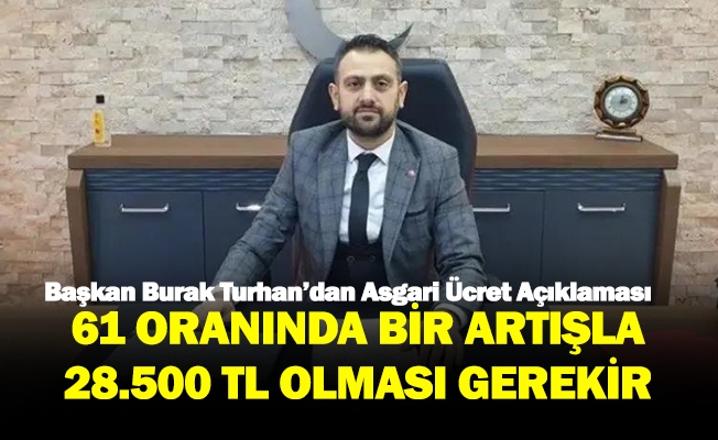 Saadet Partisi Ortahisar İlçe Başkanı Burak Turhan’dan Asgari Ücret Açıklaması