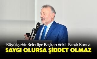 BAŞKAN VEKİLİ KANCA: SAYGI OLURSA ŞİDDET OLMAZ