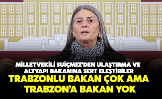 CHP TRABZON MİLLETVEKİLİ SUİÇMEZ: “TRABZONLU BAKAN ÇOK AMA TRABZON’A BAKAN YOK!”